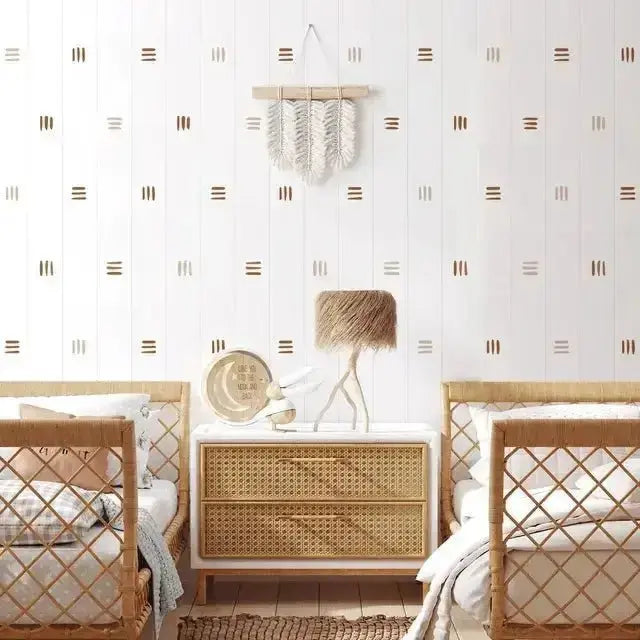 Abstract Lines Wall Stickers - Modern Earth Tone Decor - Easy do Wall do
