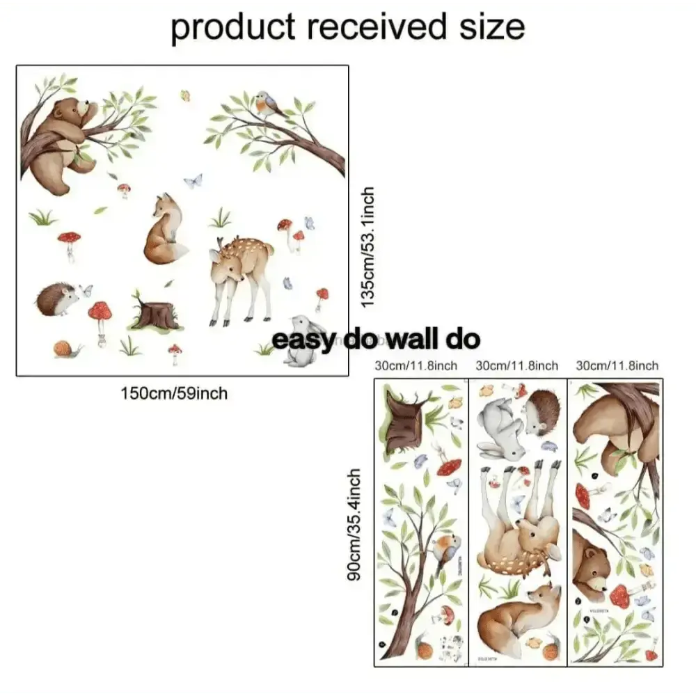 Adorable Baby Safari Animal Wall Stickers for Kids' Rooms - Easy do Wall do