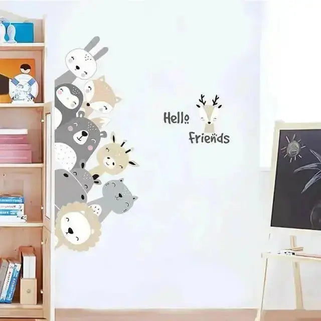 Adorable Woodland Friends Wallpaper Stickers - Whimsical Nature Decor - Easy do Wall do