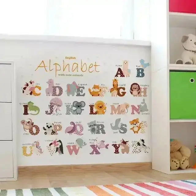 Animal Alphabet Wall Stickers for Fun and Learning in Kids' Rooms - Easy do Wall do