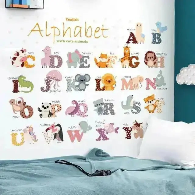Animal Alphabet Wall Stickers for Fun and Learning in Kids' Rooms - Easy do Wall do