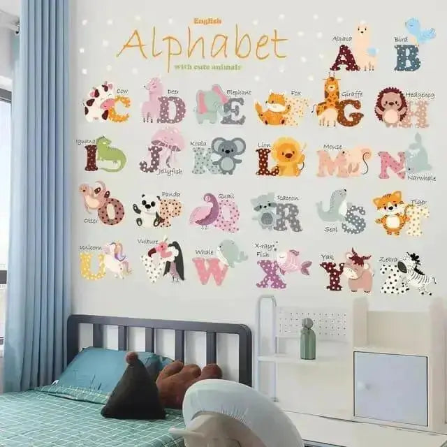 Animal Alphabet Wall Stickers for Fun and Learning in Kids' Rooms - Easy do Wall do