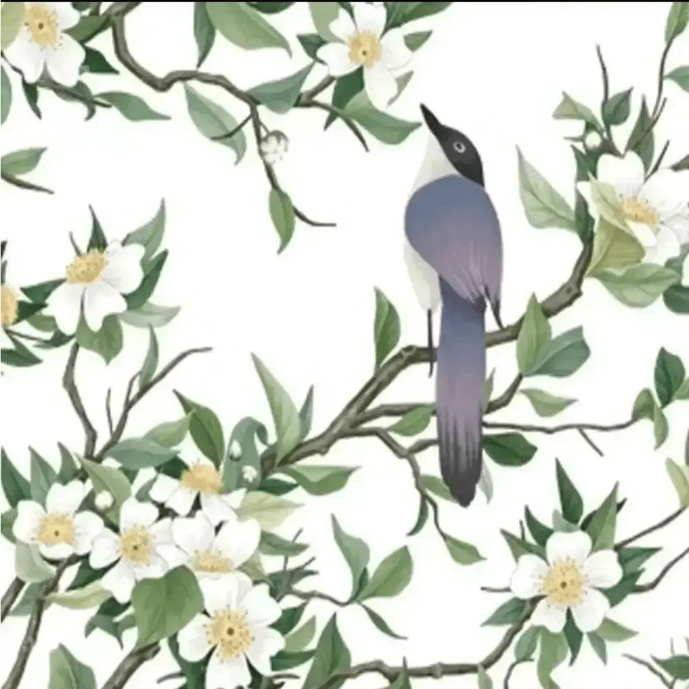 Bird and Floral Wall Sticker Set for Elegant Spaces - Easy do Wall do