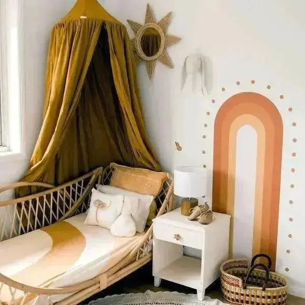 Boho Dotted Rainbow Wall Decal - Modern and Cozy Room Decor - Easy do Wall do