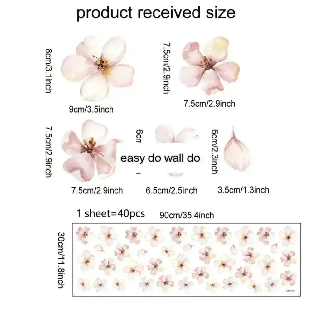 Cherry Blossom Wall Stickers for Elegant Spaces - Easy do Wall do