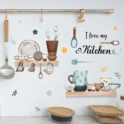 Cooking Utensils Wall Stickers - Stylish Kitchen Decor - Easy do Wall do