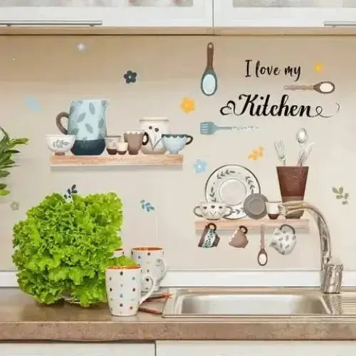 Cooking Utensils Wall Stickers - Stylish Kitchen Decor - Easy do Wall do