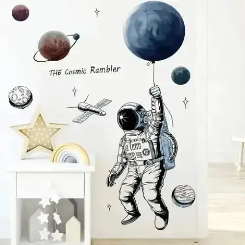 Cosmic Rambler Astronaut Wall Stickers for Inspiring Spaces - Easy do Wall do
