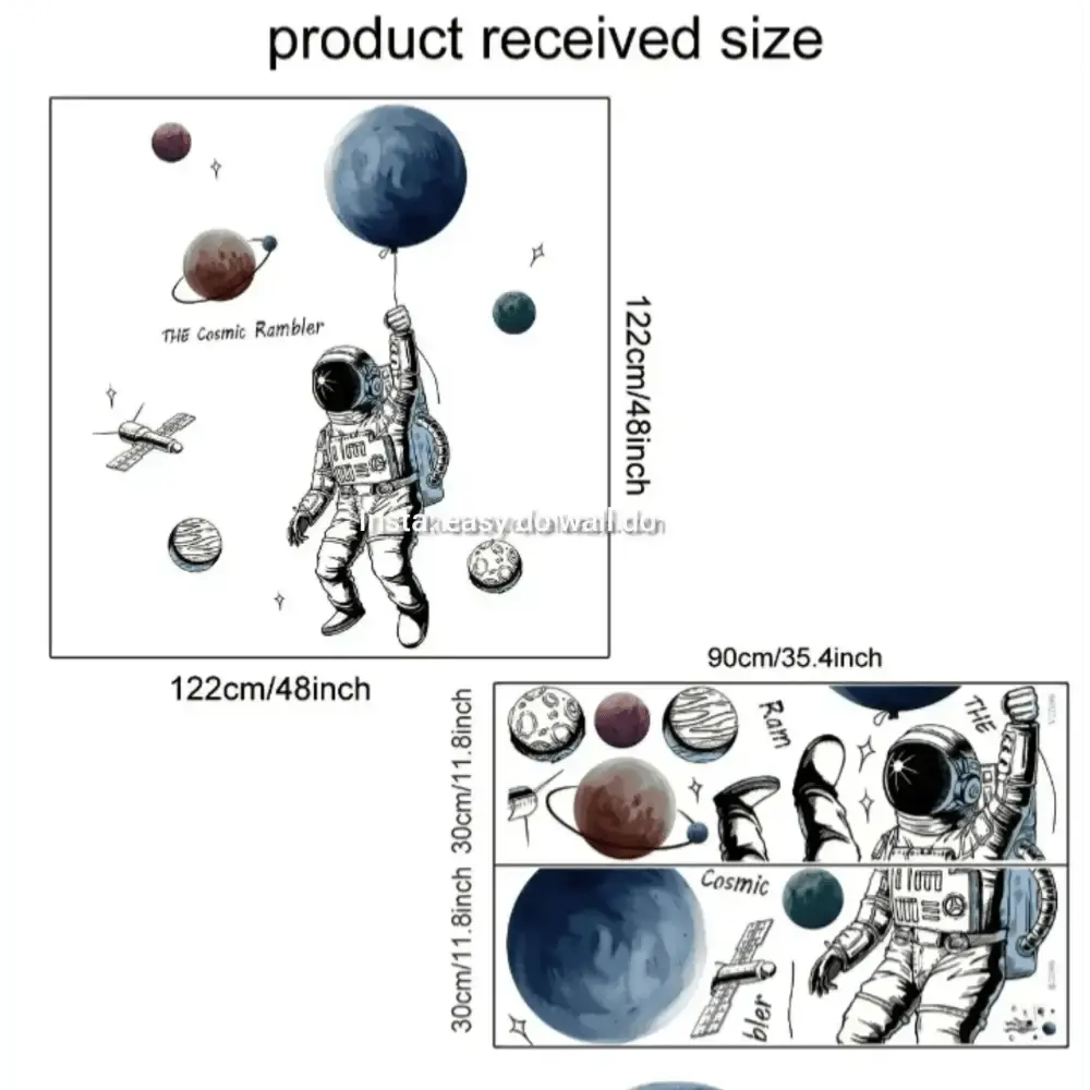 Cosmic Rambler Astronaut Wall Stickers for Inspiring Spaces - Easy do Wall do