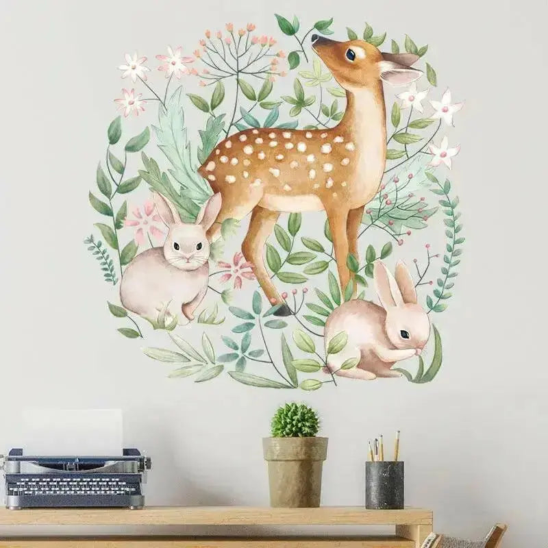Deer and Bunny Wall Stickers for Charming Home Decor - Easy do Wall do