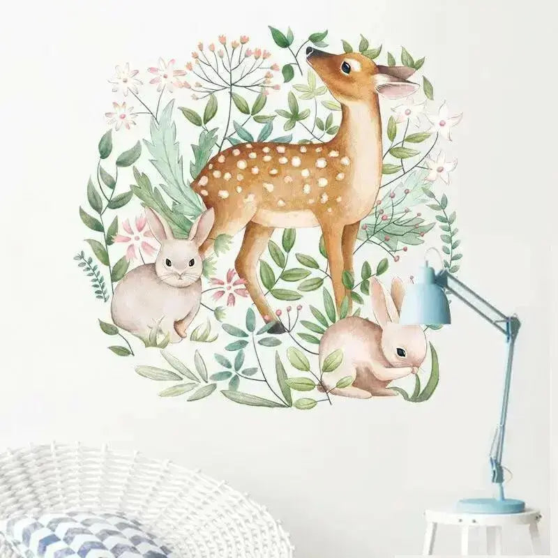 Deer and Bunny Wall Stickers for Charming Home Decor - Easy do Wall do