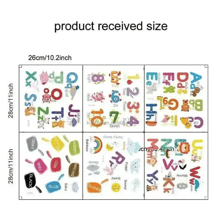 Educational Alphabet Wall Decals - Kids Learning Room Decor - Easy do Wall do