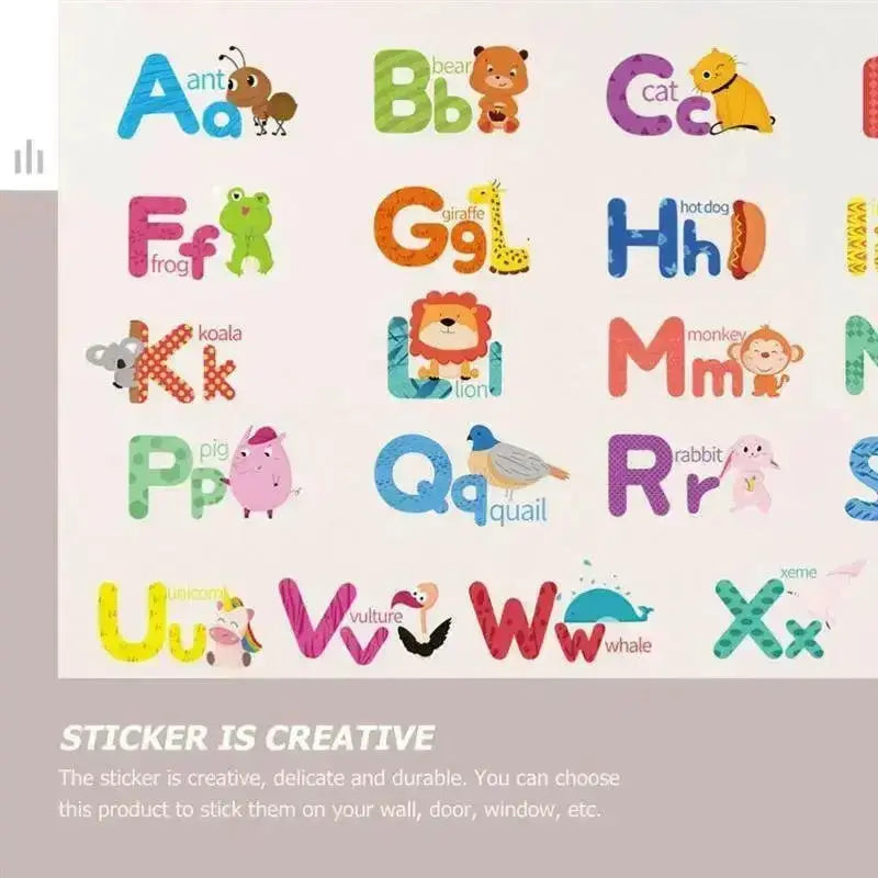 Educational Alphabet Wall Decals - Kids Learning Room Decor - Easy do Wall do