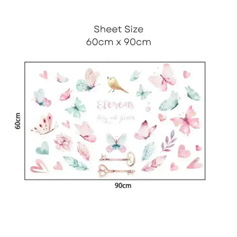 Fairy and Flowers Wall Sticker Set for Magical Spaces - Easy do Wall do