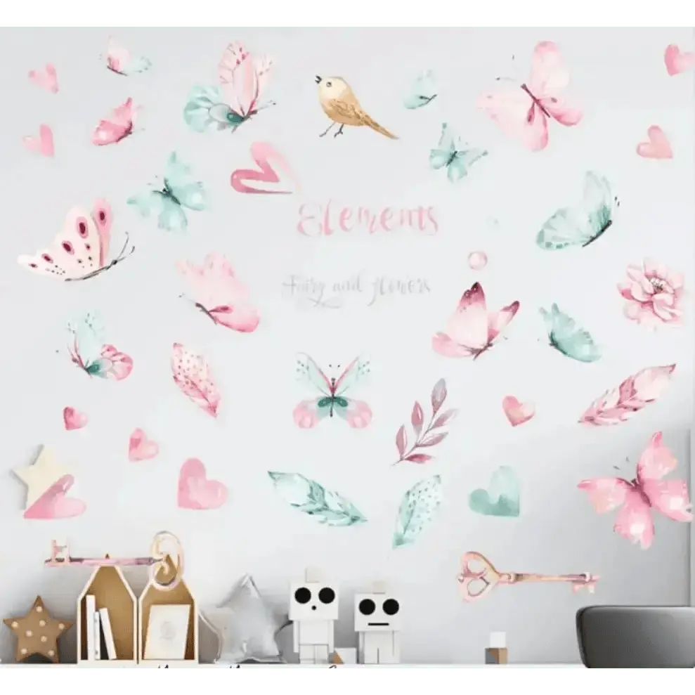 Fairy and Flowers Wall Sticker Set for Magical Spaces - Easy do Wall do