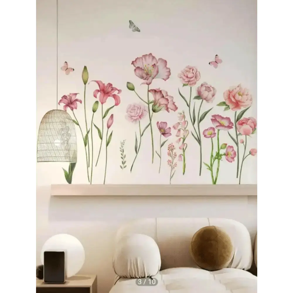 Floral Garden Wall Sticker for Elegant Spaces - Easy do Wall do