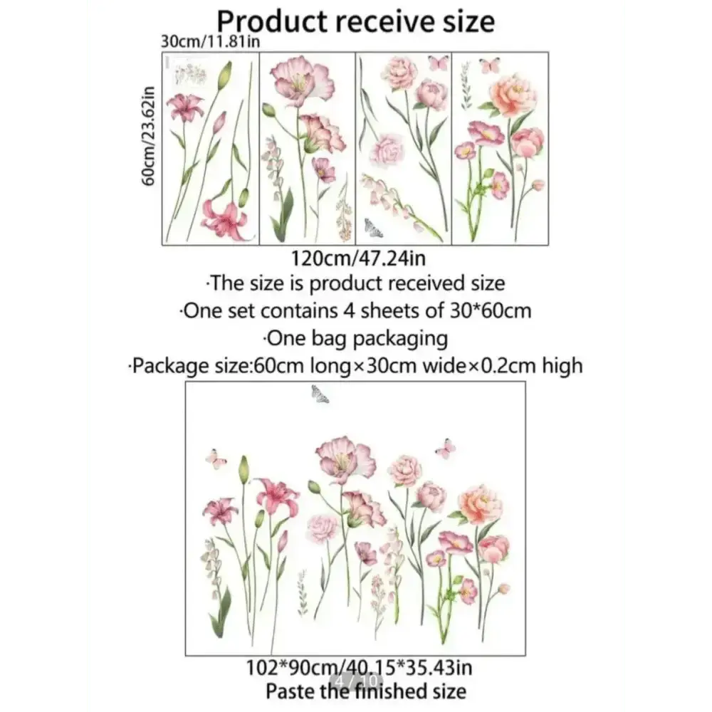 Floral Garden Wall Sticker for Elegant Spaces - Easy do Wall do