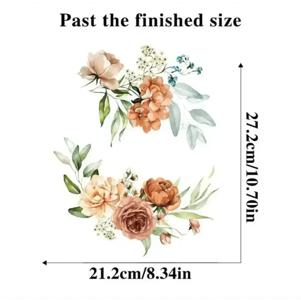 Floral Wreath Wallpaper Sticker - Nature - Inspired Decor - Easy do Wall do