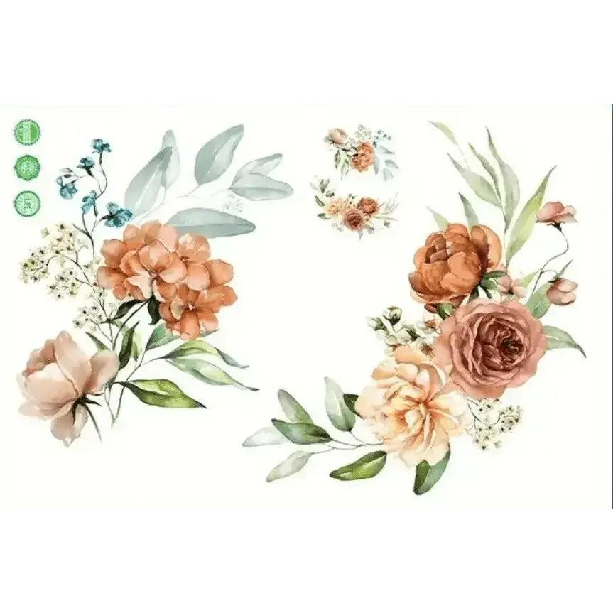 Floral Wreath Wallpaper Sticker - Nature - Inspired Decor - Easy do Wall do