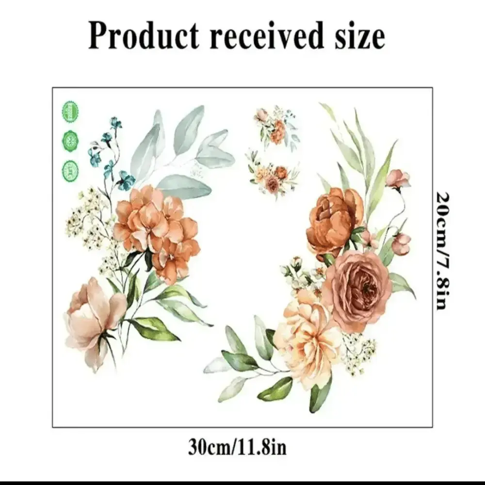 Floral Wreath Wallpaper Sticker - Nature - Inspired Decor - Easy do Wall do