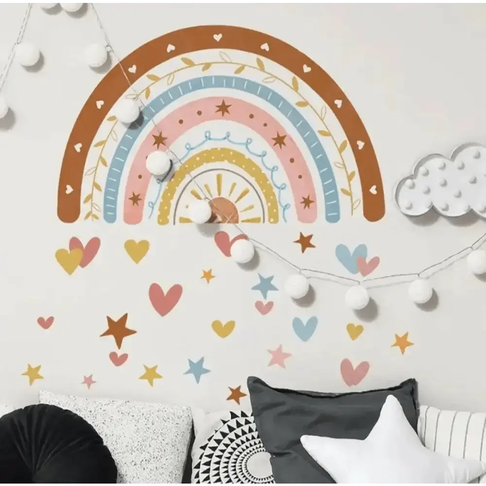 Rainbow Stars and heart Wall Stickers for Kids' Room - Easy do Wall do