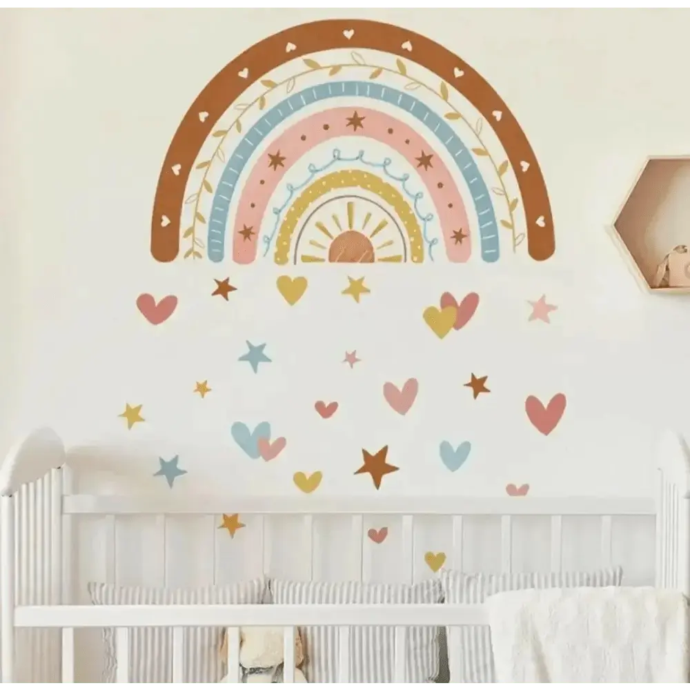 Rainbow Stars and heart Wall Stickers for Kids' Room - Easy do Wall do