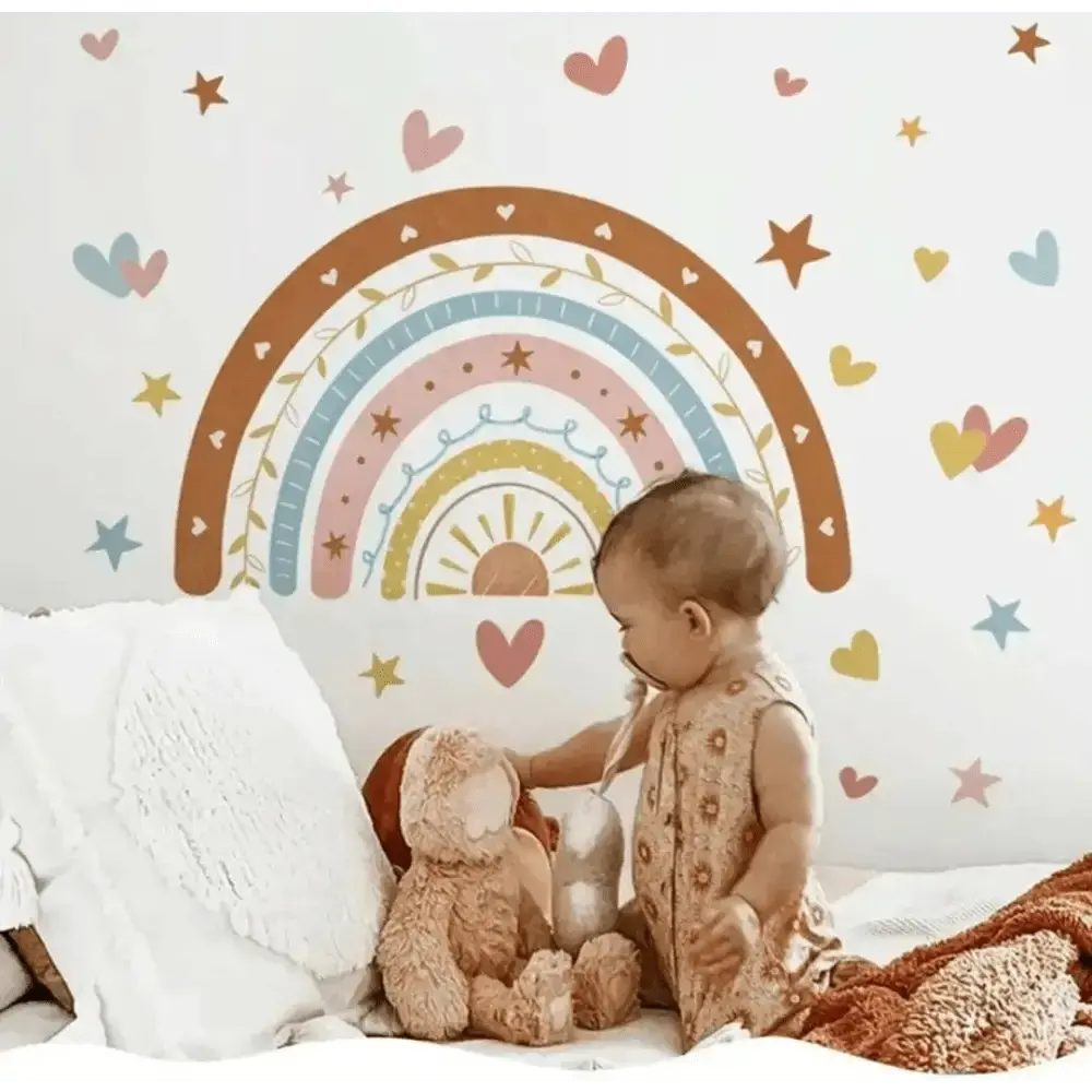 Rainbow Stars and heart Wall Stickers for Kids' Room - Easy do Wall do