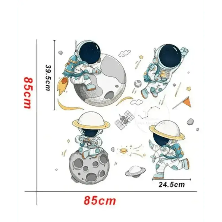 Space Astronaut Wall Stickers - Exciting Space Decor - Easy do Wall do