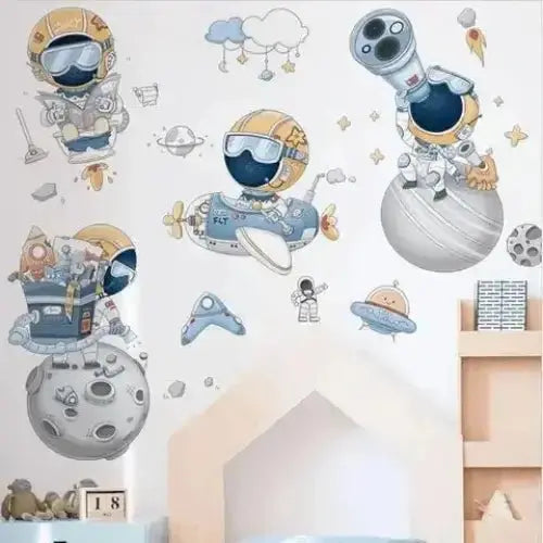 Space Astronaut Wall Stickers Planet - Cosmic Decor - Easy do Wall do