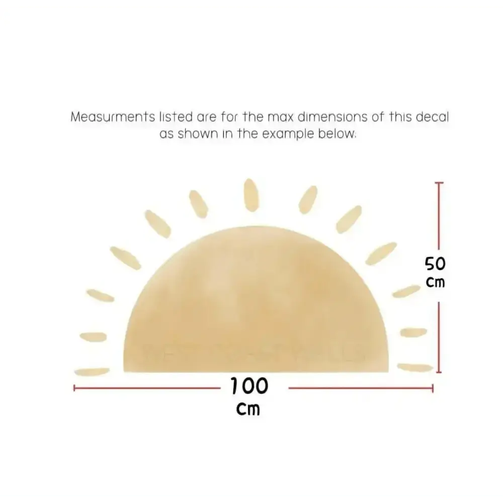 Sun Wall Stickers - Minimalistic and Bright Decor - Easy do Wall do
