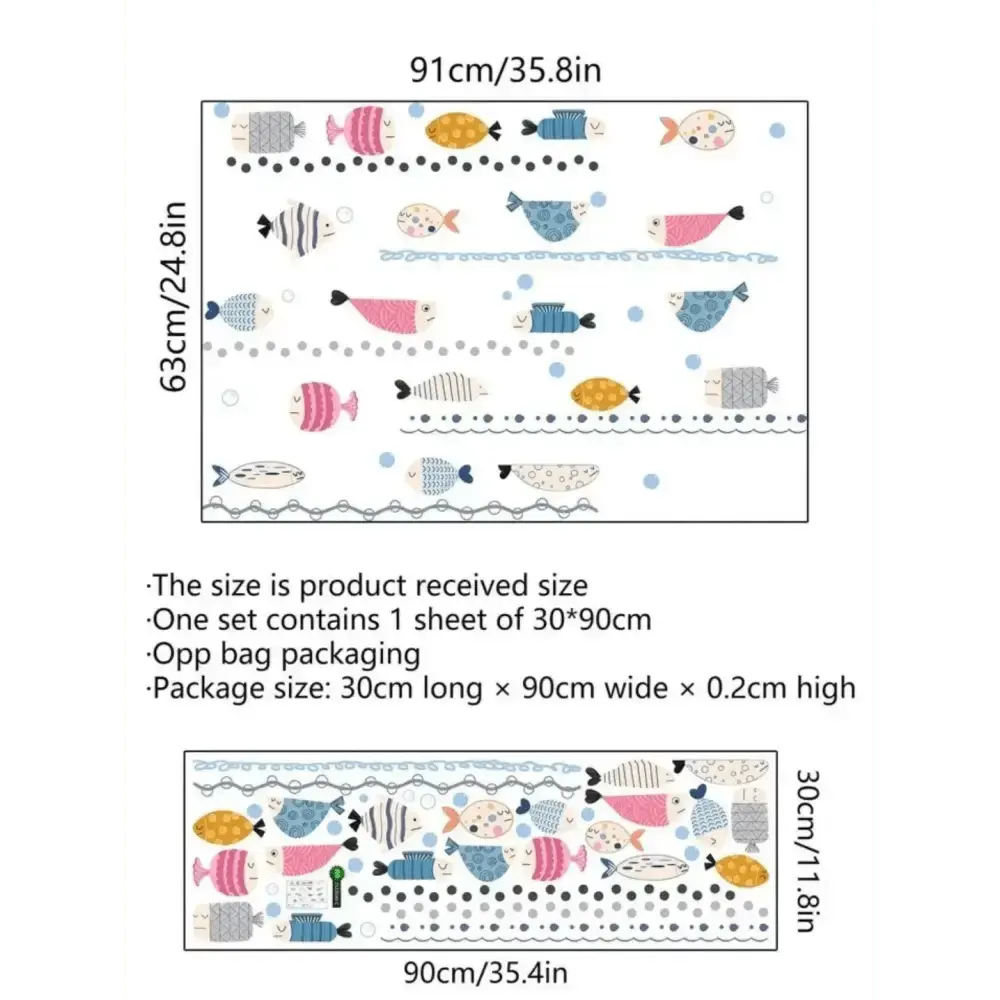 Underwater Fish Frenzy Wall Sticker Set for Vibrant Kids' Rooms - Easy do Wall do