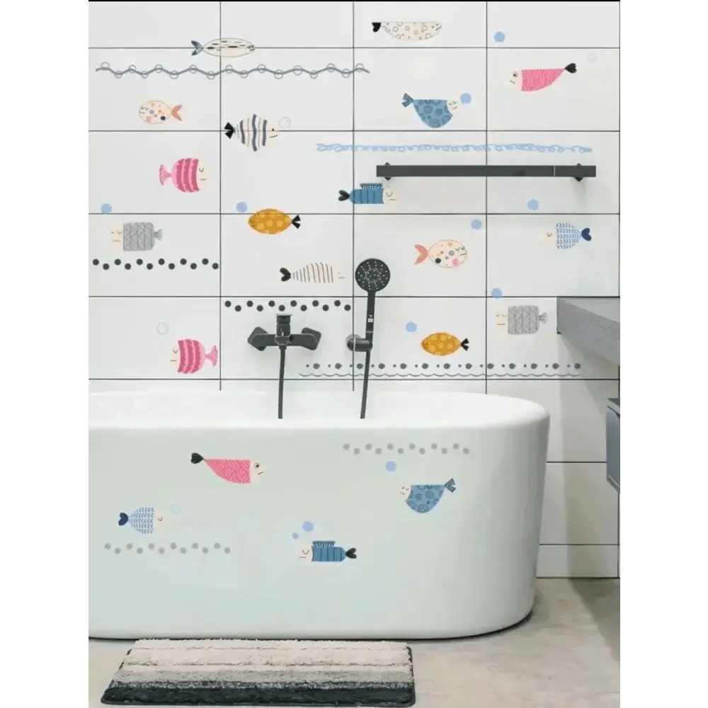 Underwater Fish Frenzy Wall Sticker Set for Vibrant Kids' Rooms - Easy do Wall do