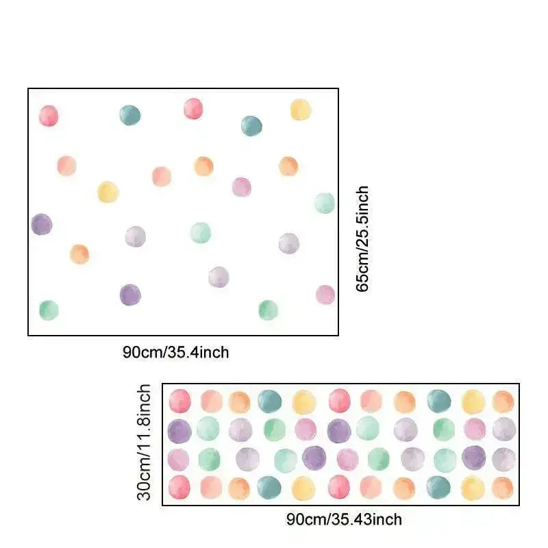 Vinyl Colorful Dot Wall Stickers - Fun and Vibrant Room Decor - Easy do Wall do