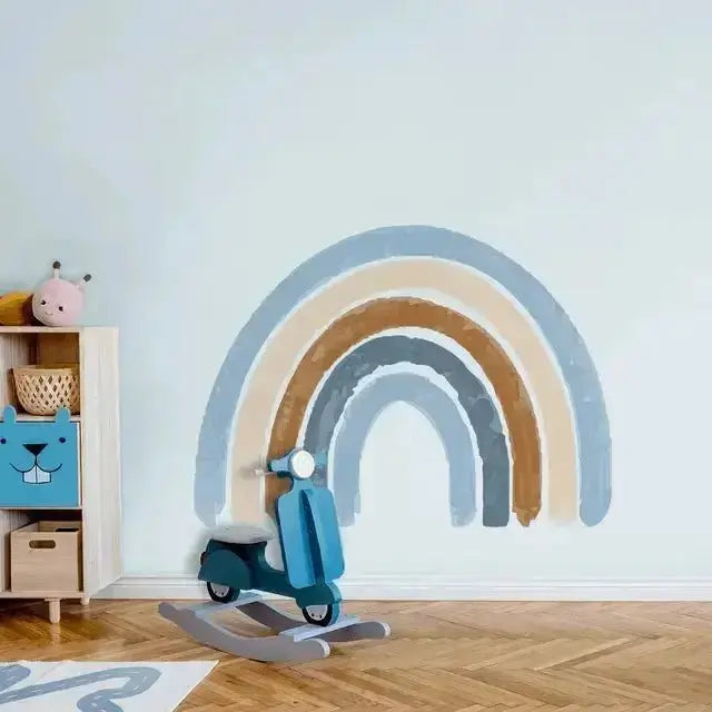 Watercolor Boho Rainbow Wall Decals - Stylish and Serene Room Decor - Easy do Wall do