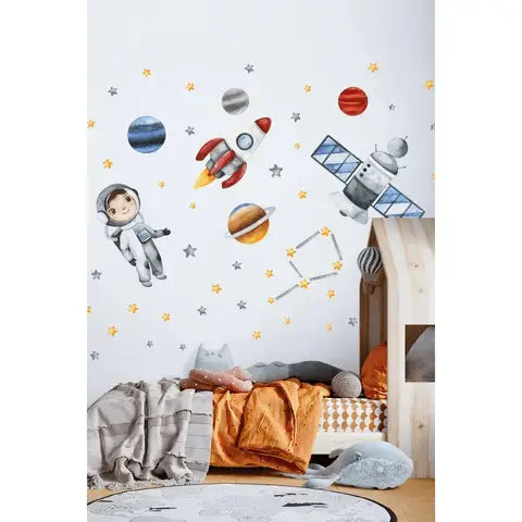 Cartoon spaceman rocket large size Easy do Wall do