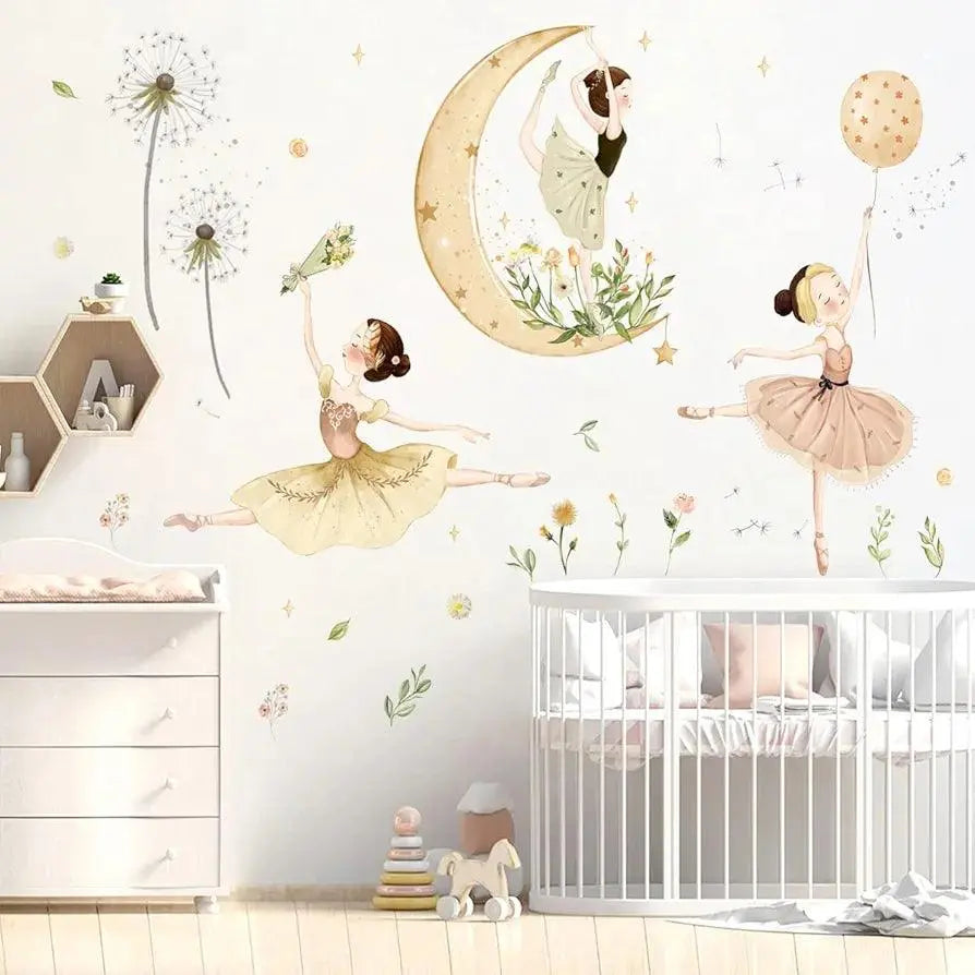 Sheets Ballet Girls Wall Stickers Easy do Wall do