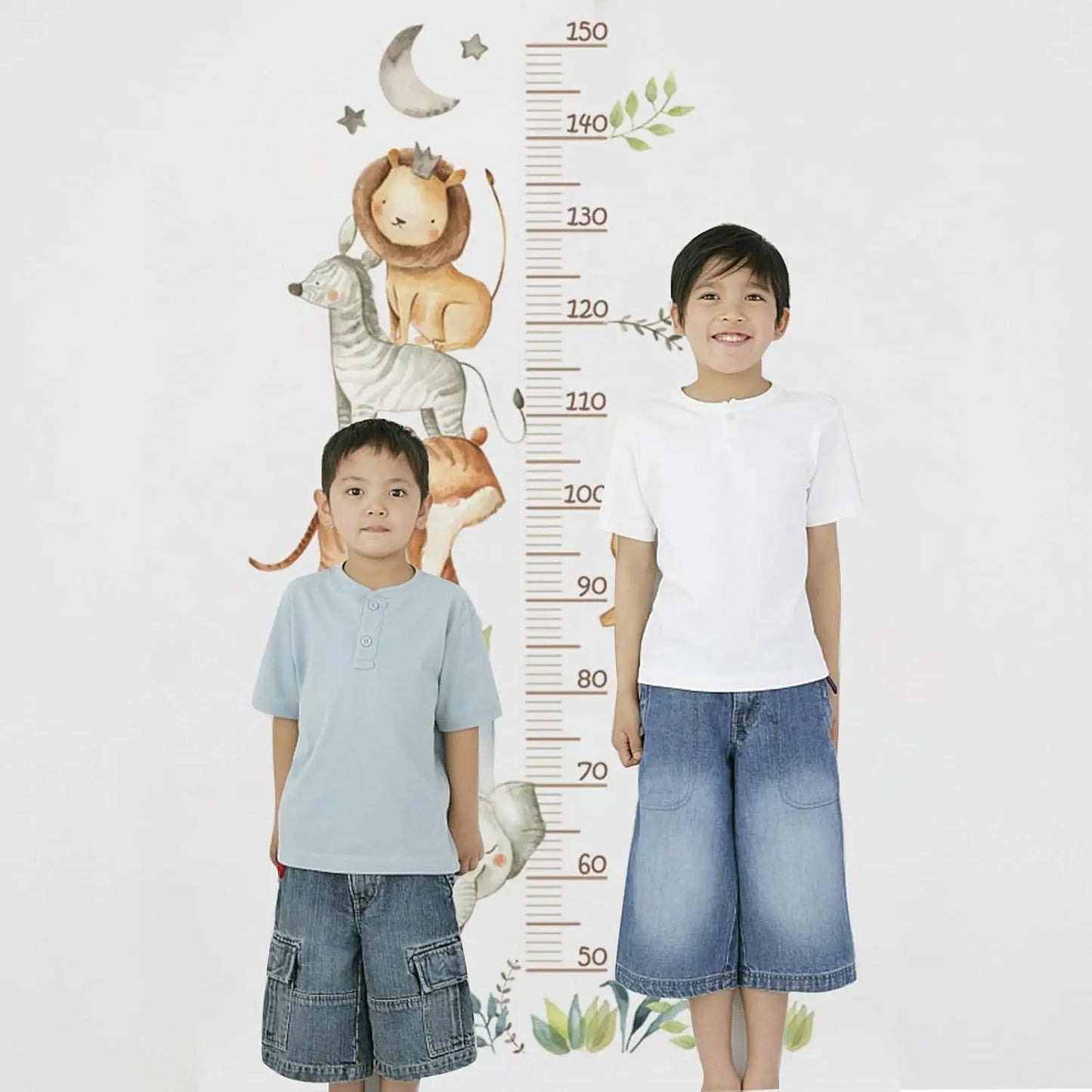 Safari Animal Growth Chart Wall Sticker - Easy do Wall do