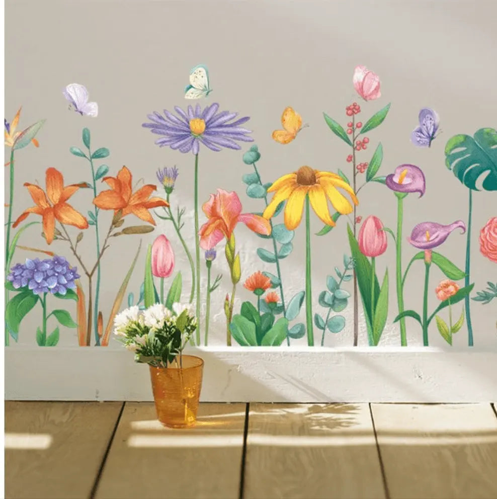 Colorful Garden Wall Sticker Easy do Wall do