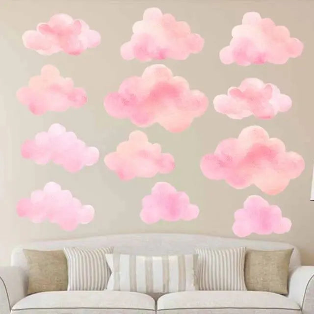 Creative Pink Cloud Wall Sticker for Kids Easy do Wall do