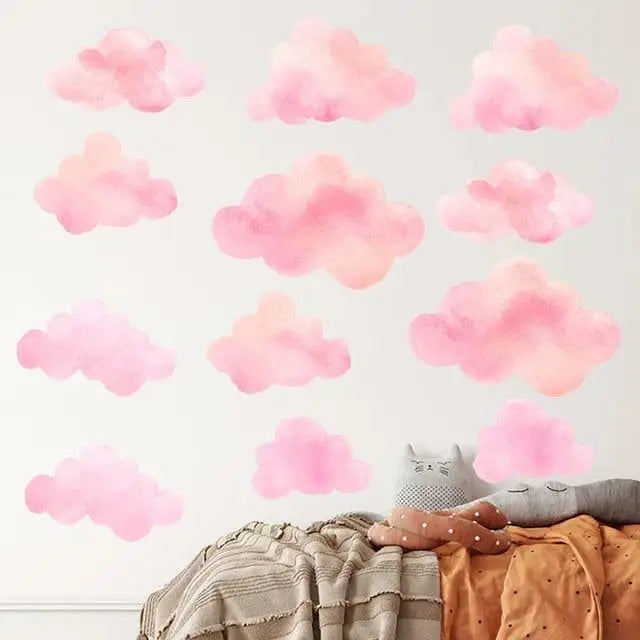 Creative Pink Cloud Wall Sticker for Kids Easy do Wall do