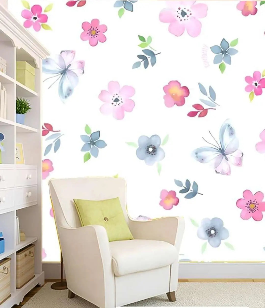 Pink Floral Printed Wall stickers Easy do Wall do