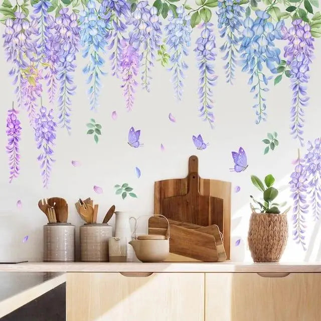 Enchanting Purple Wisteria Wall Decals Easy do Wall do