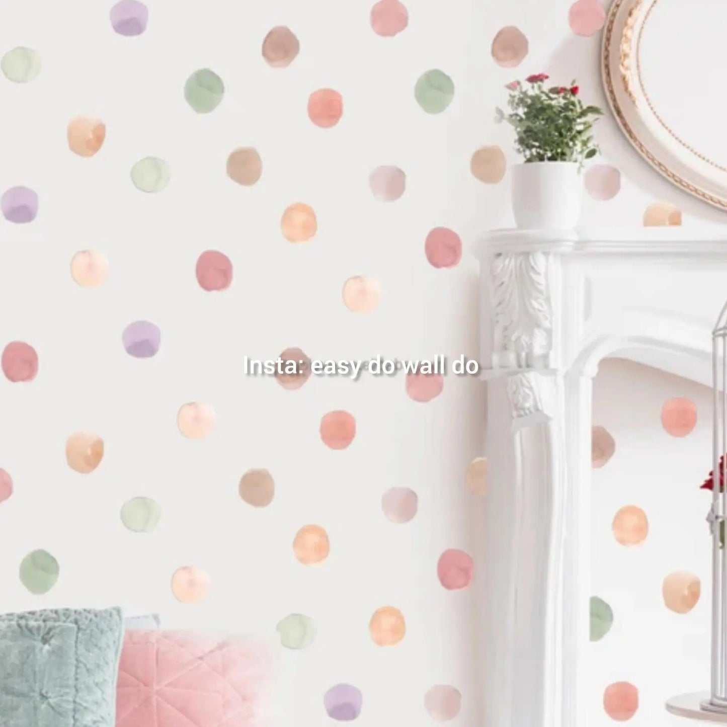 Candy color polka dots Easy do Wall do