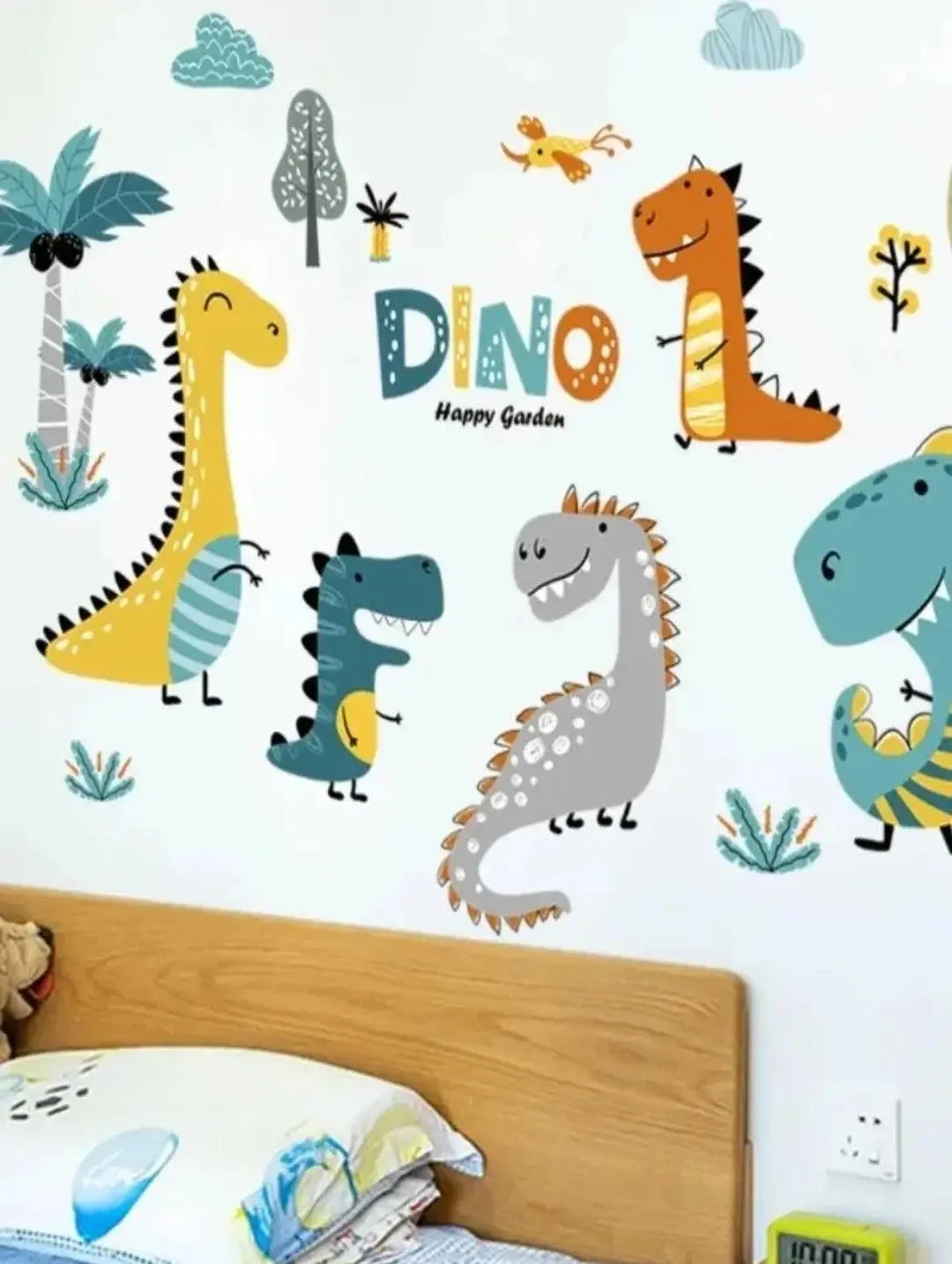 Cute Cartoon Happy Dinosaur Easy do Wall do