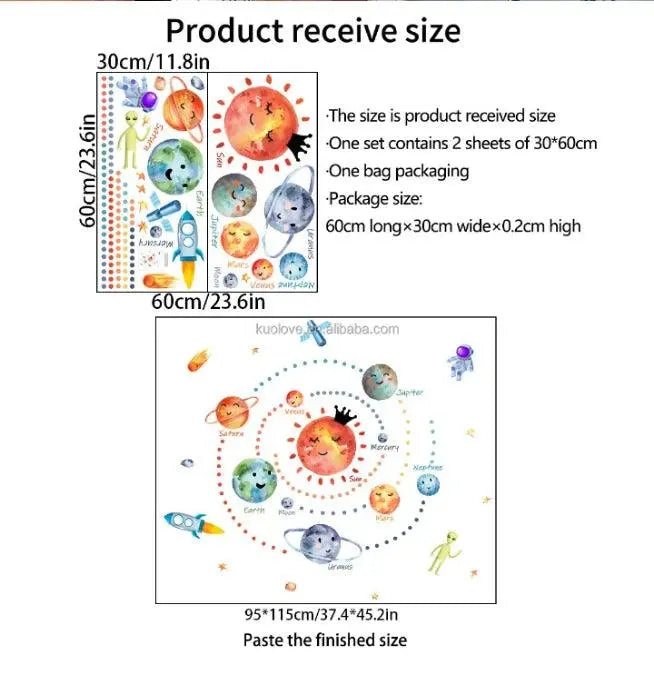 Cartoon solar system Easy do Wall do