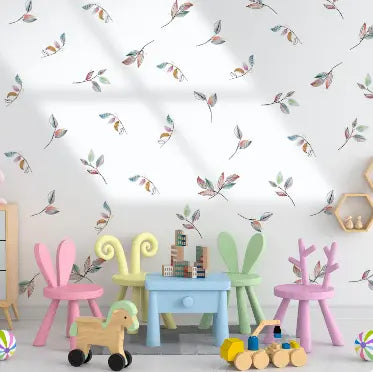 Colorful Leaves Wall Decals for Kids Room Easy do Wall do