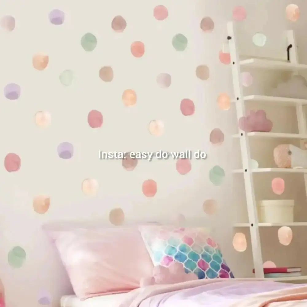 Candy Color Polka Dots Wall Stickers Fun and Vibrant Decor - Easy do Wall do