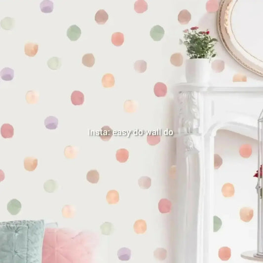 Candy Color Polka Dots Wall Stickers Fun and Vibrant Decor - Easy do Wall do
