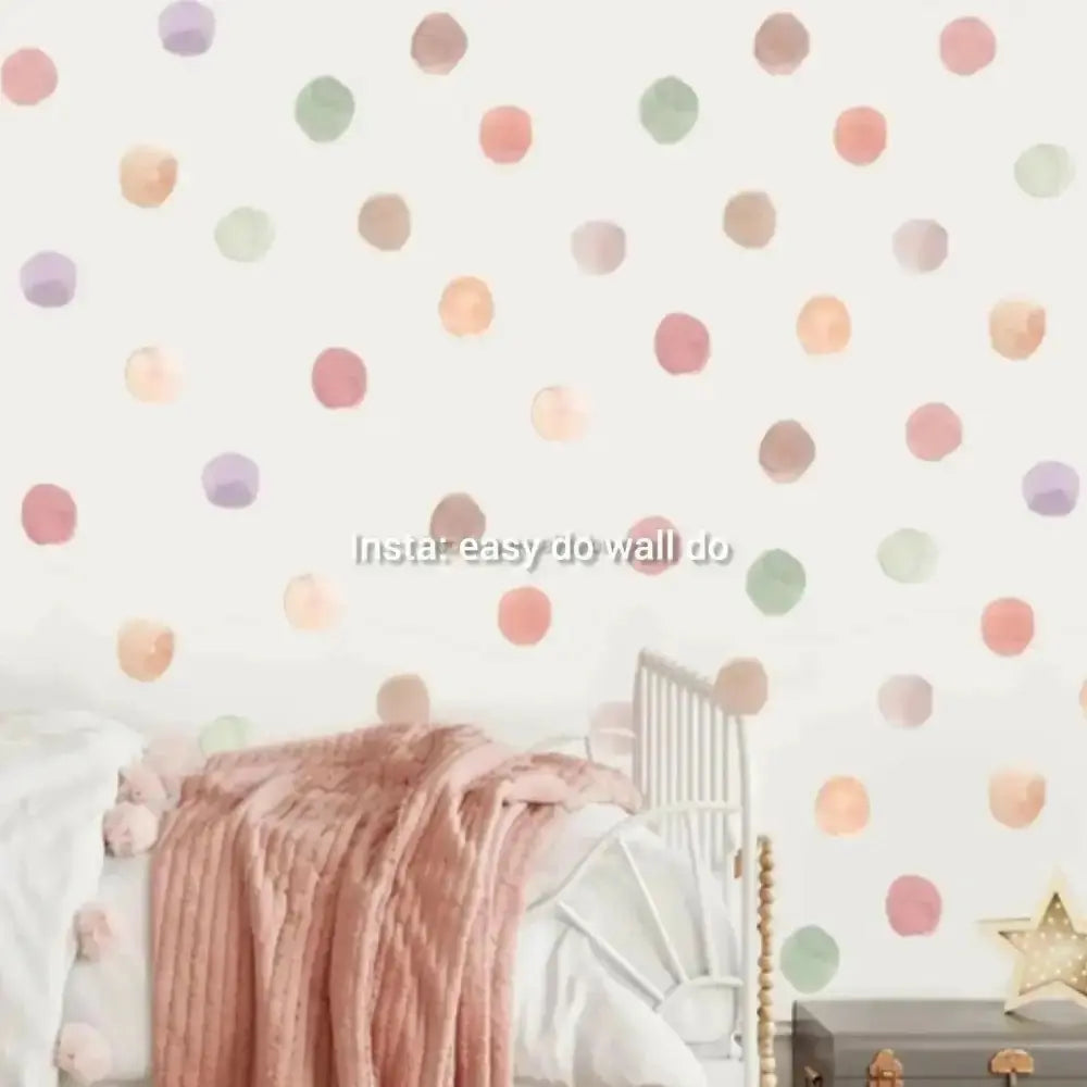 Candy Color Polka Dots Wall Stickers Fun and Vibrant Decor - Easy do Wall do