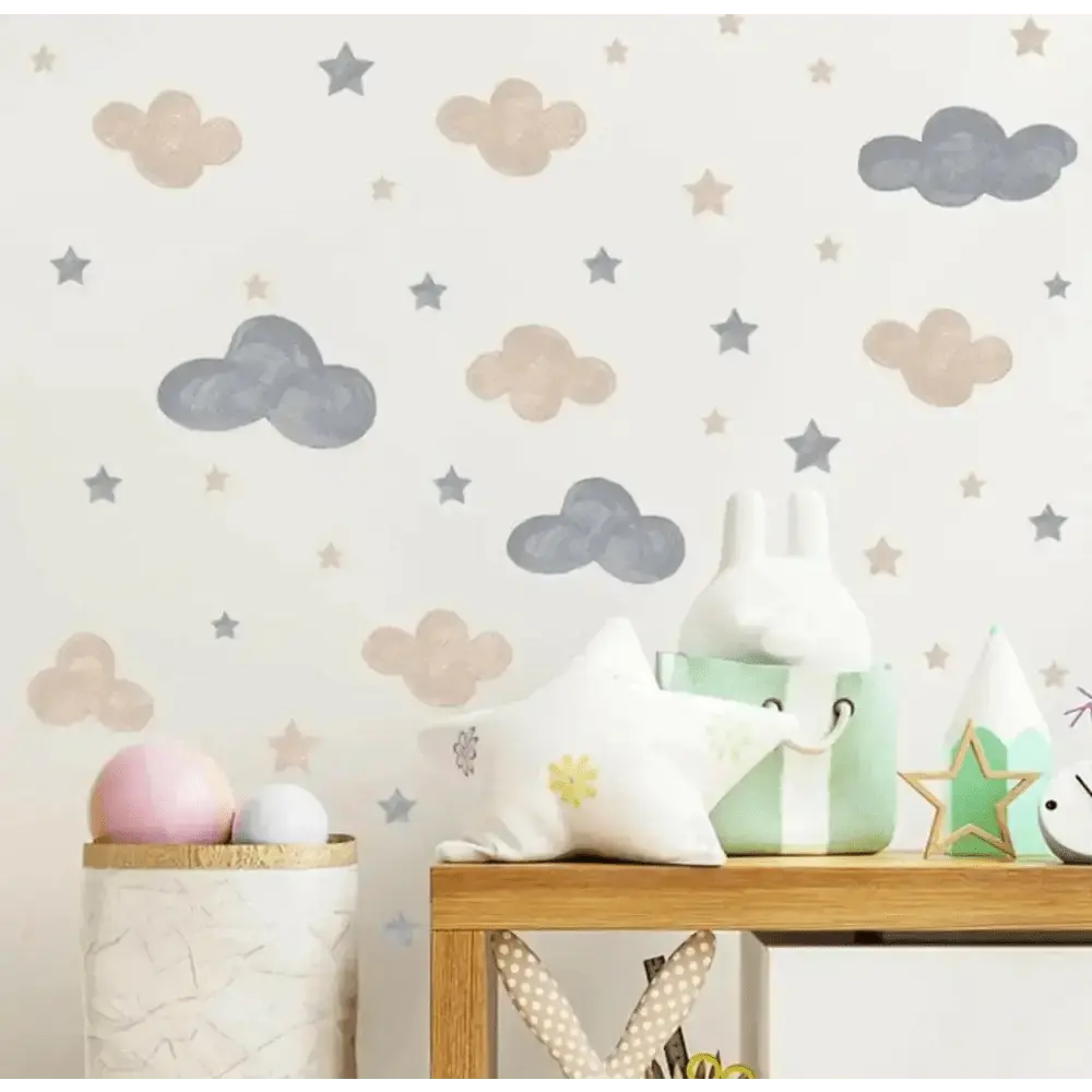 Cloud and Star Wall Stickers for Dreamy Spaces - Easy do Wall do